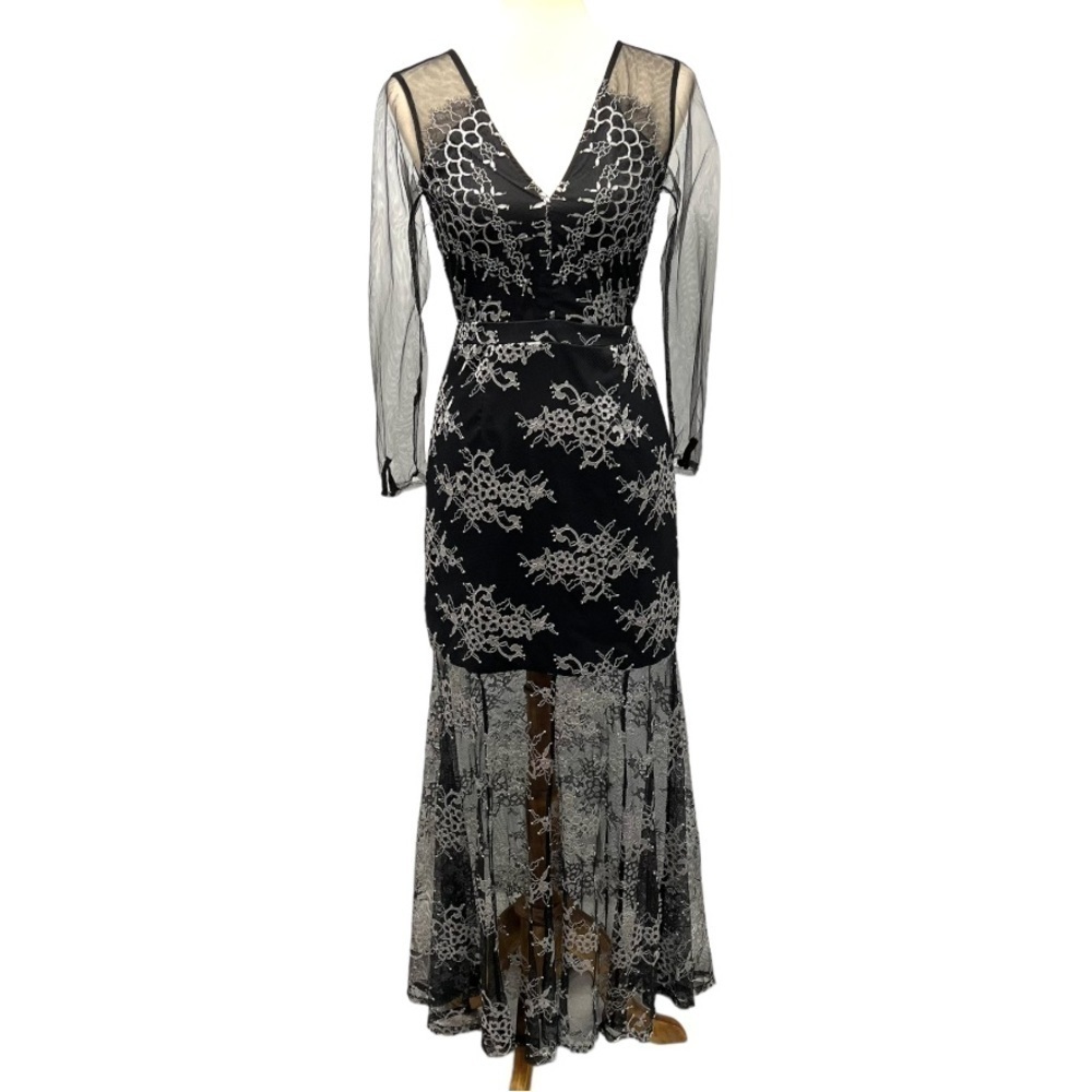 Lovers + Friends Revolve Mystic Black Lace Cocktail Party Special Occasion Dress - Picture 6 of 16